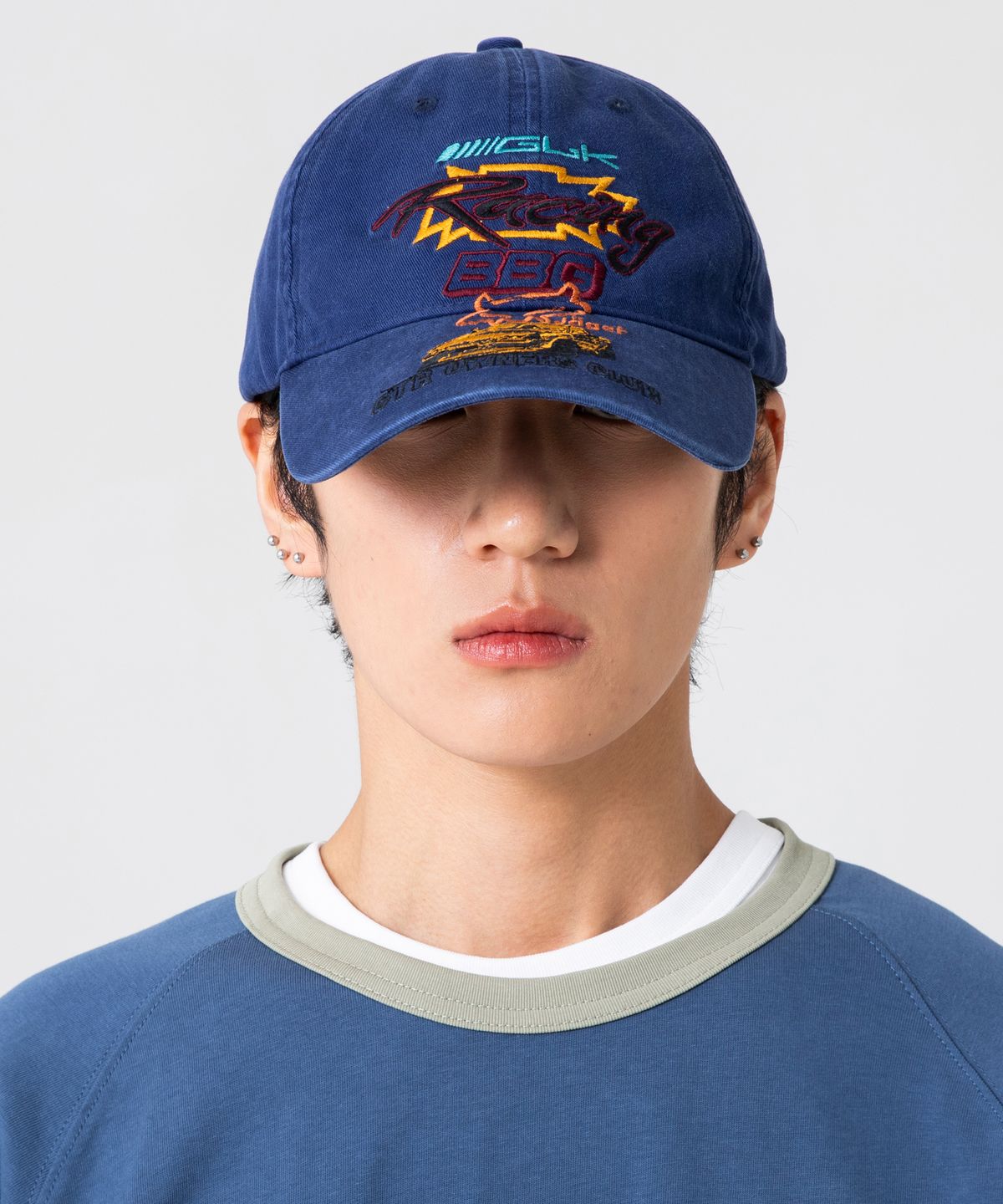 글랙(GLACK) GC063 클럽스폰서 6패널 볼캡 (NAVY)