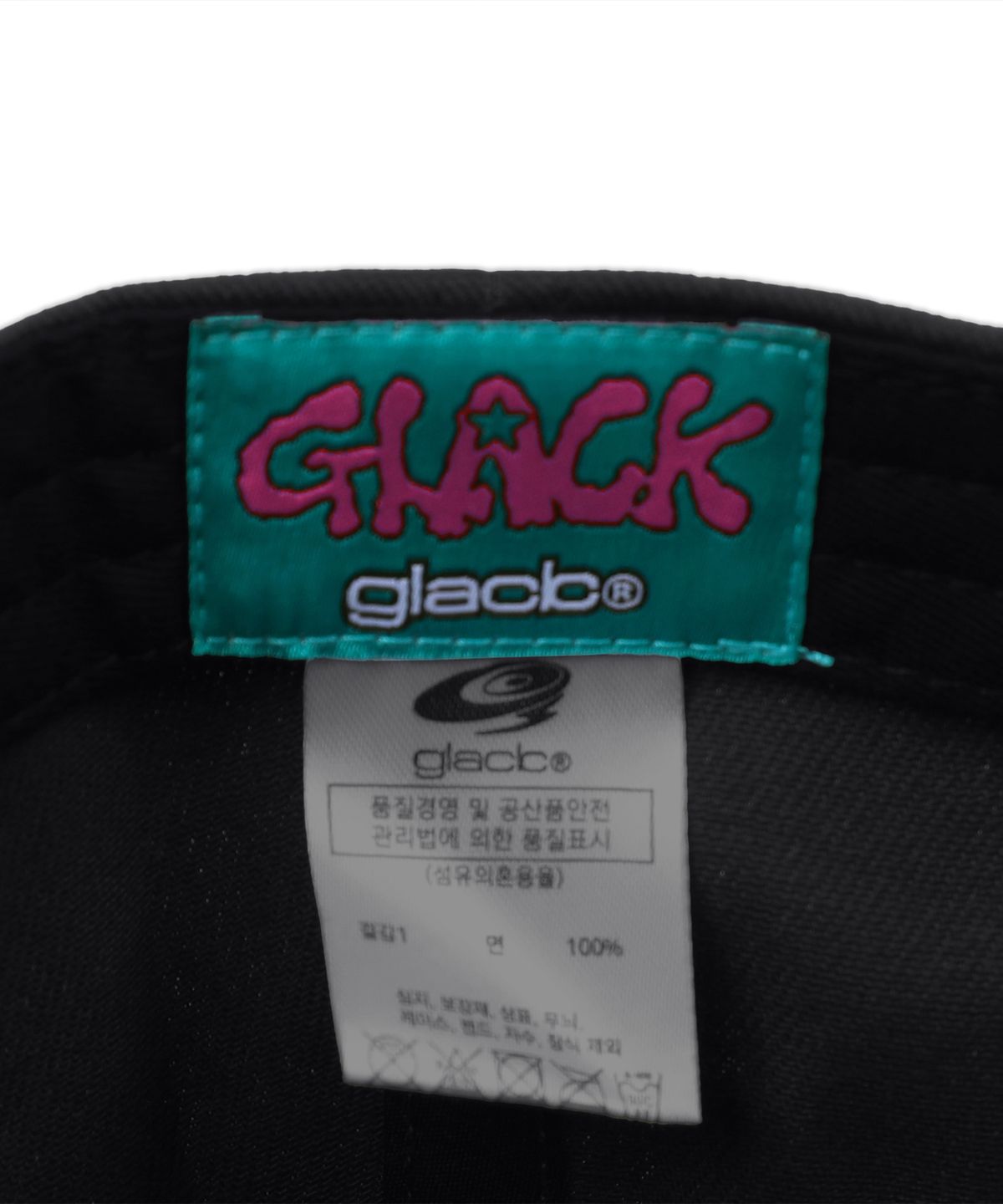 글랙(GLACK) GC068 NO TIME MORNING 배색 볼캡 (BLACK)