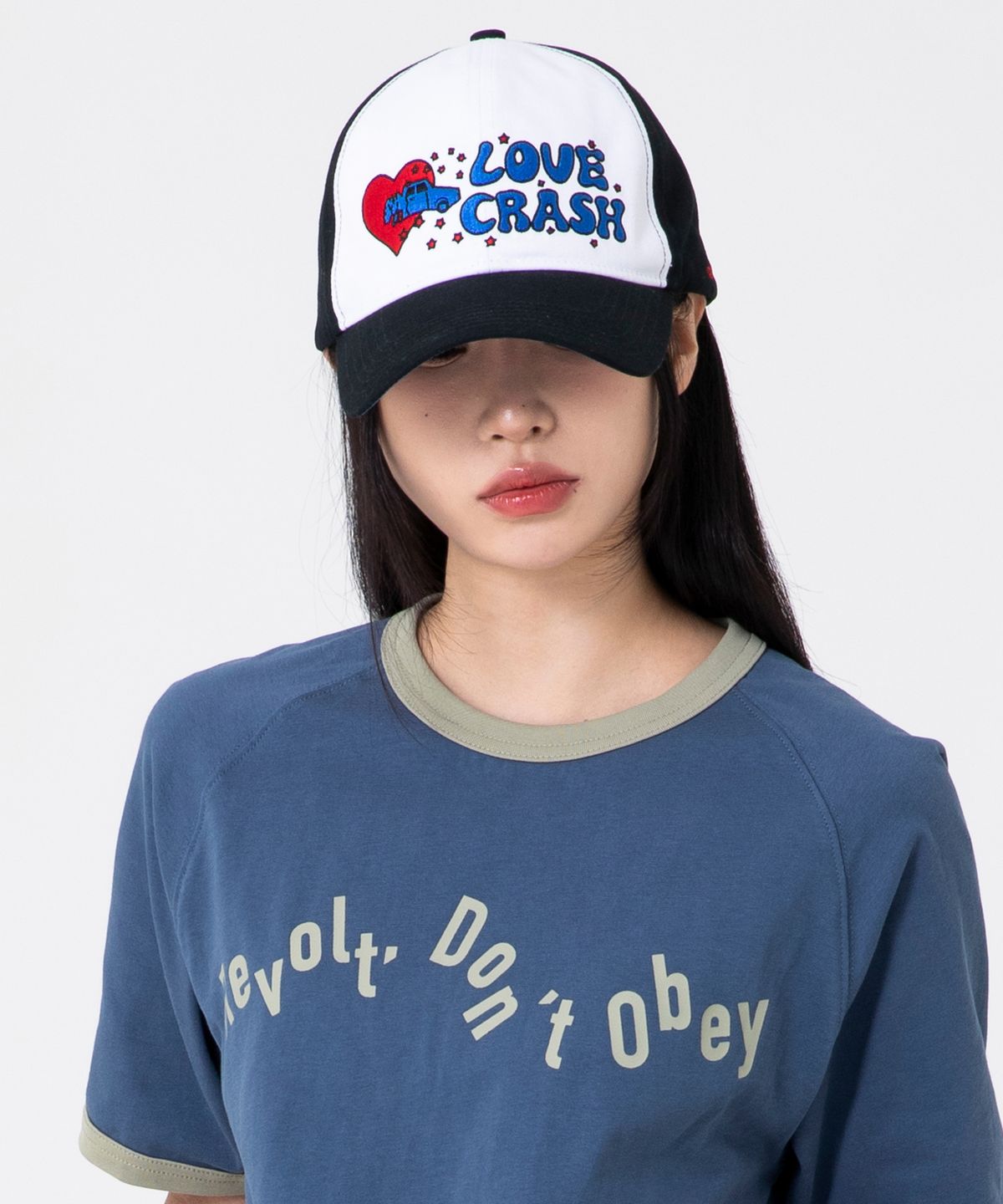 글랙(GLACK) GC060 러브크래시 6패널 볼캡 (BLACK)