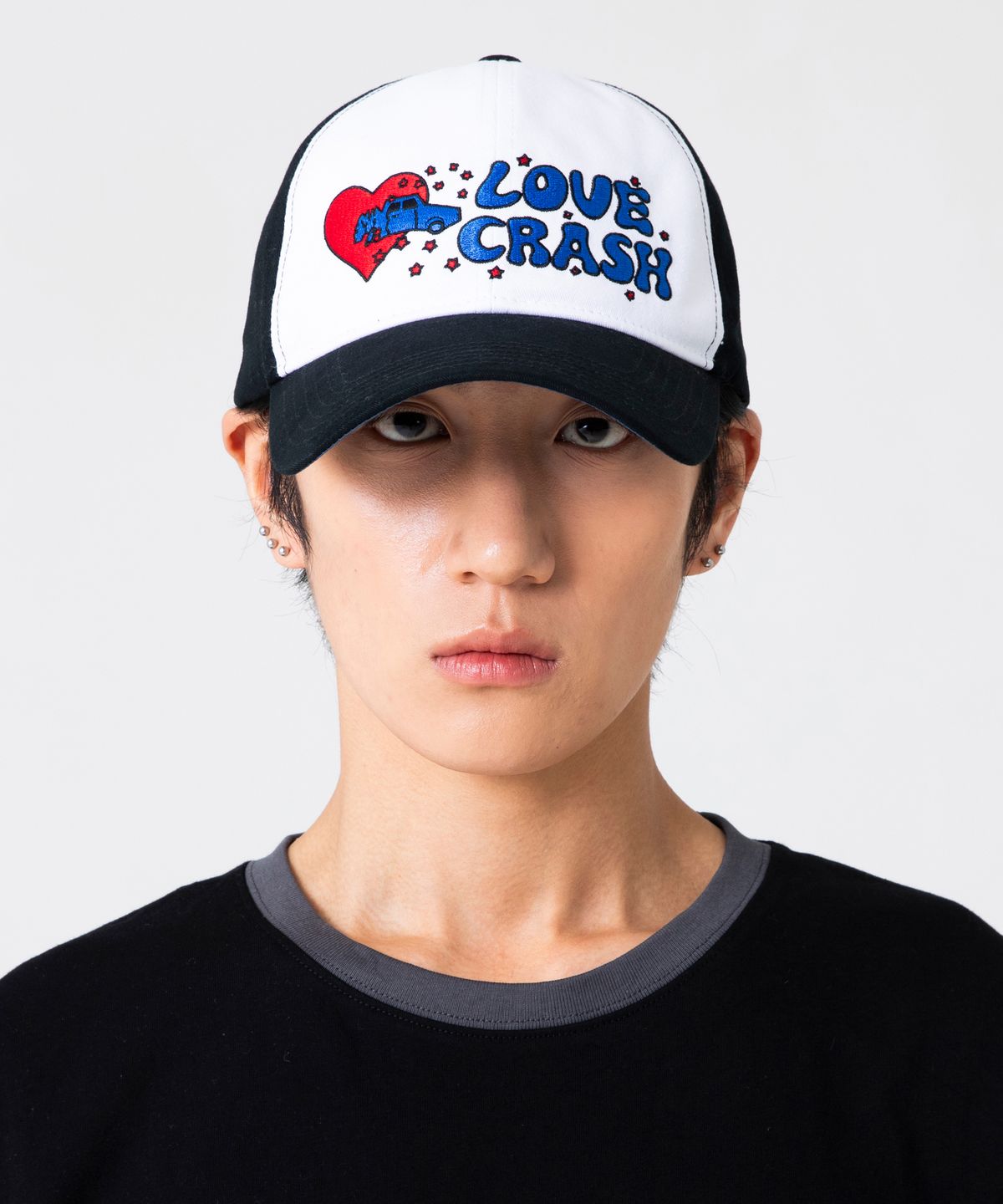 글랙(GLACK) GC060 러브크래시 6패널 볼캡 (BLACK)