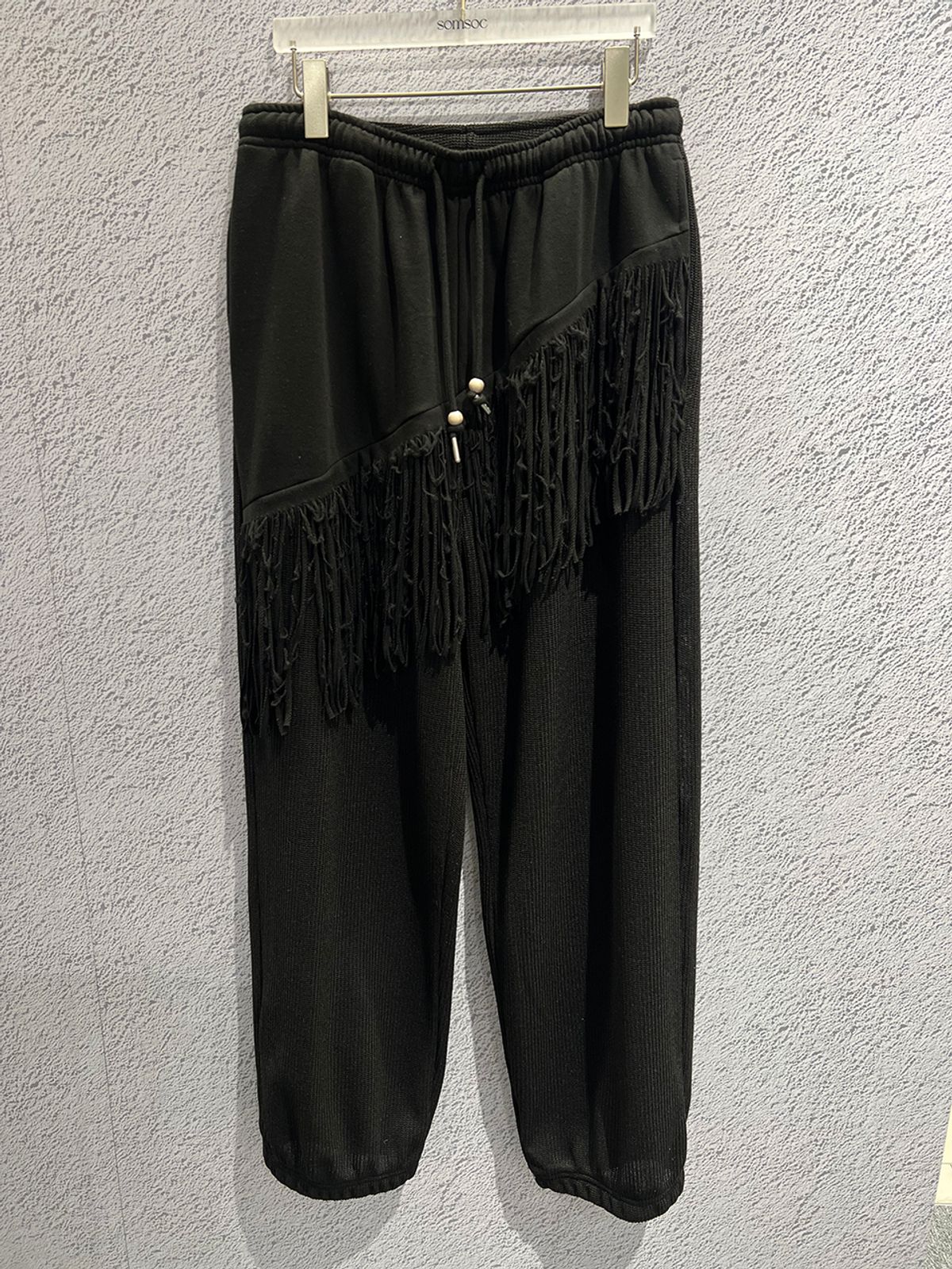 솜속(SOMSOC) PHAZE PRINGE PANTS_BLACK