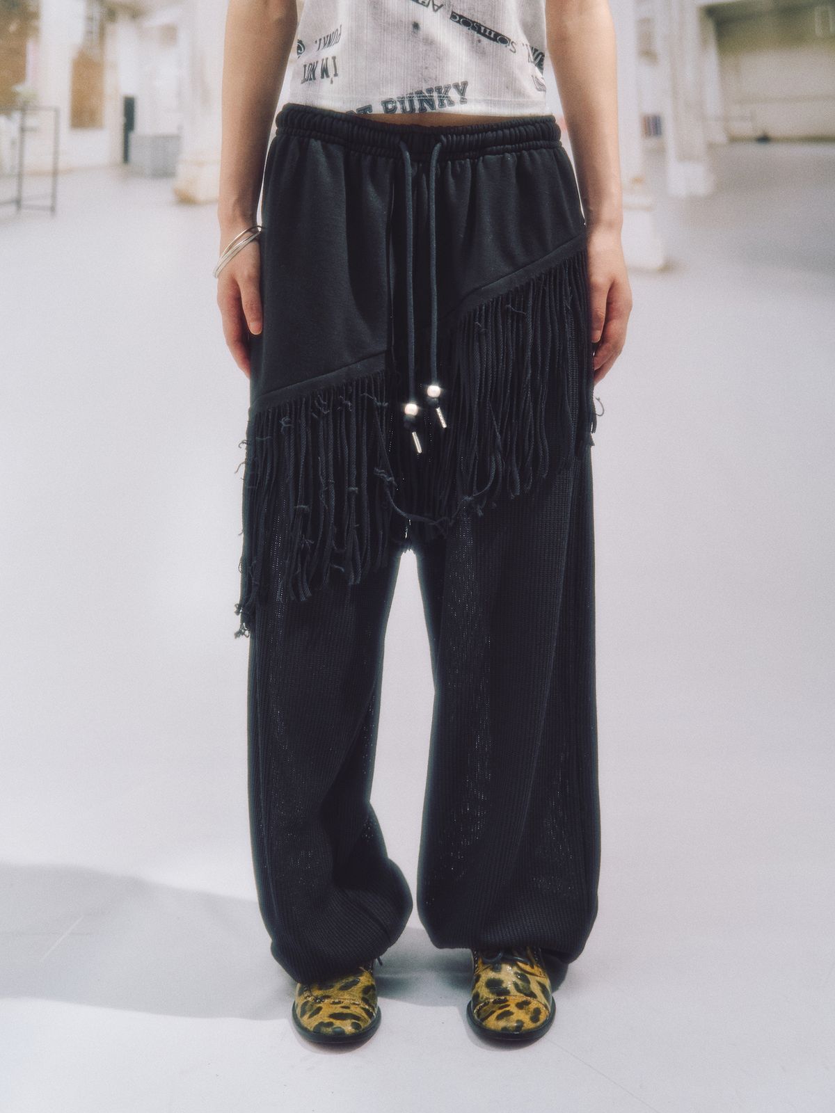 솜속(SOMSOC) PHAZE PRINGE PANTS_BLACK