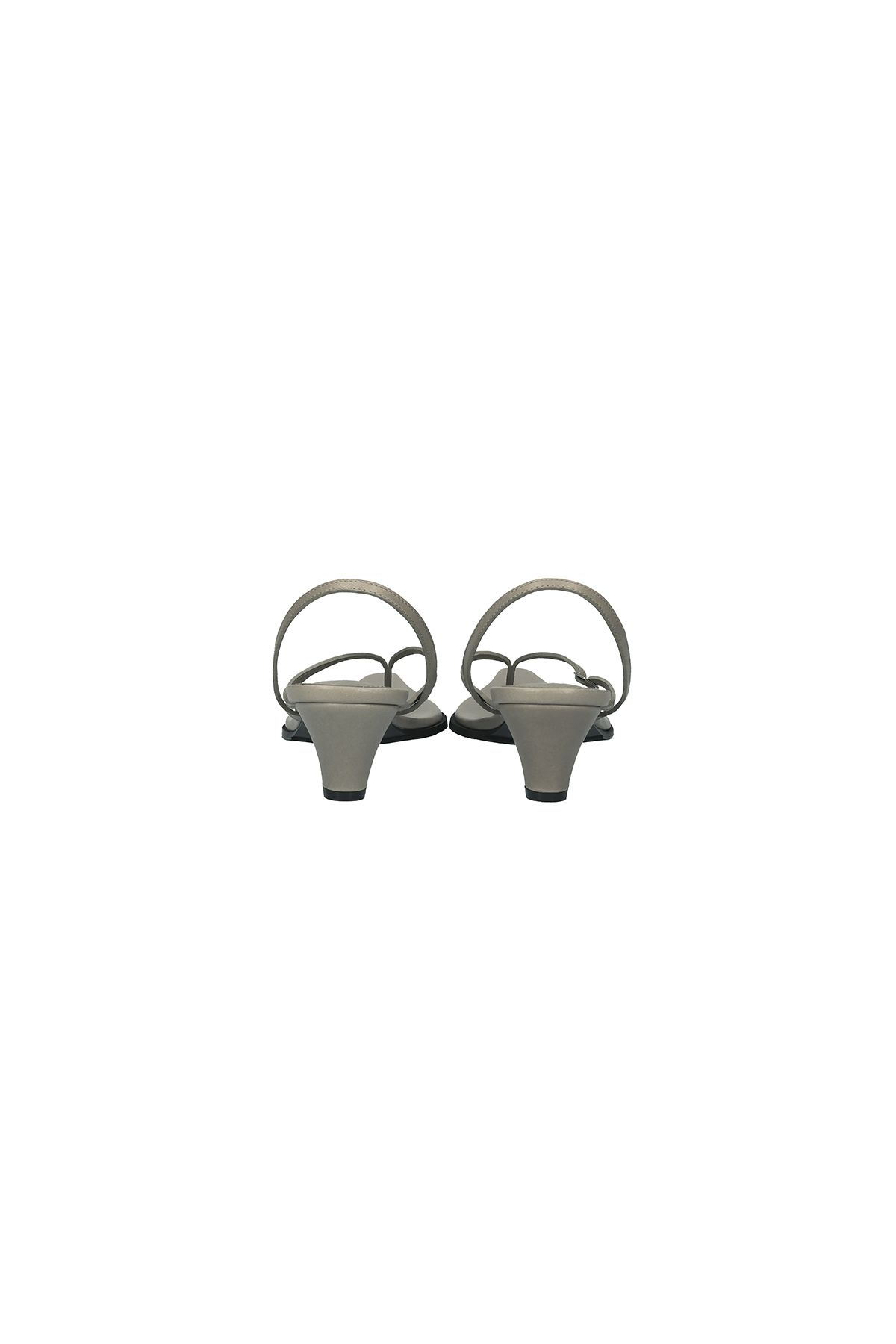 포트리스(4TRESS) LEATHER HEELED SANDALS 02 BEIGE GRAY