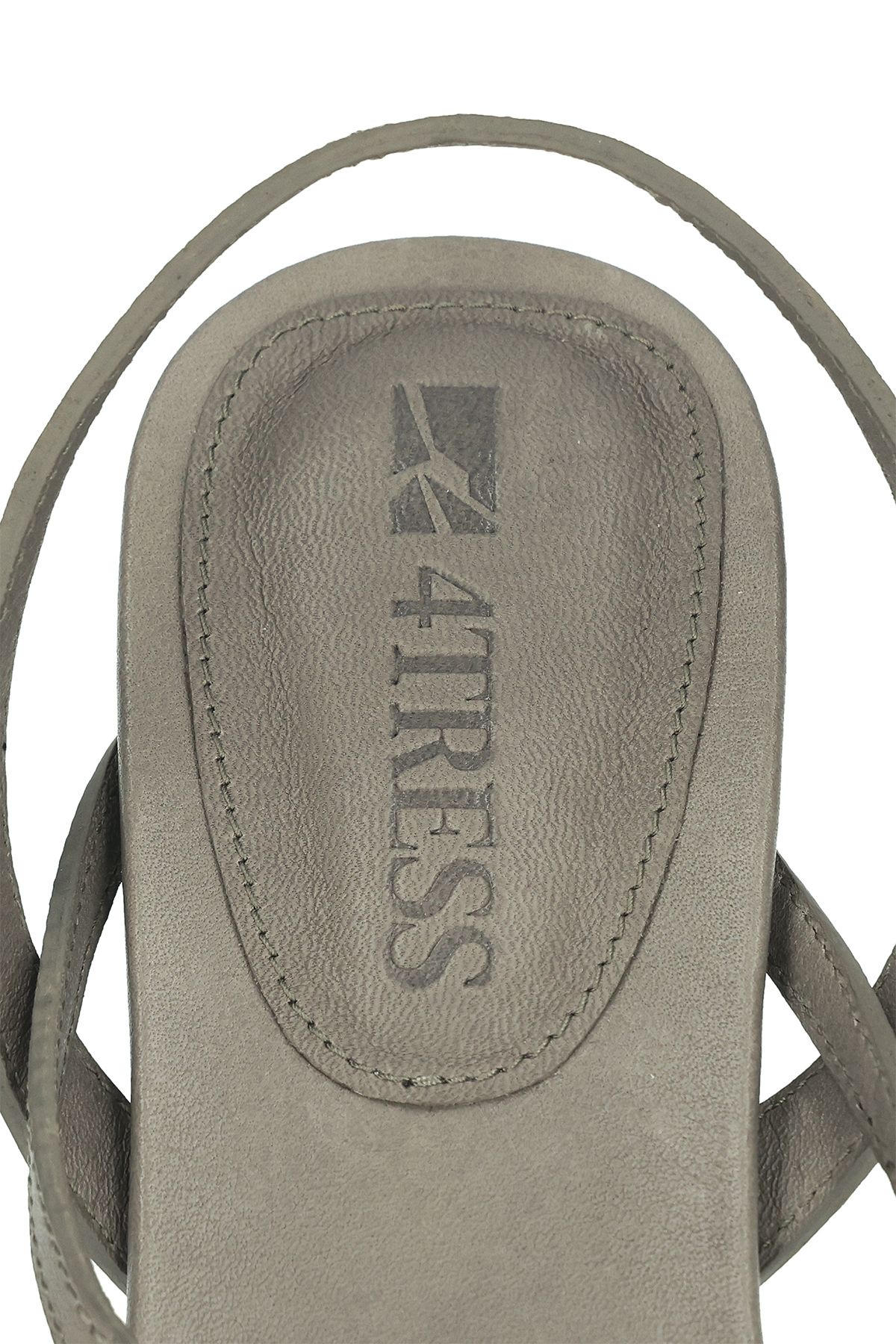 포트리스(4TRESS) LEATHER HEELED SANDALS 02 BEIGE GRAY