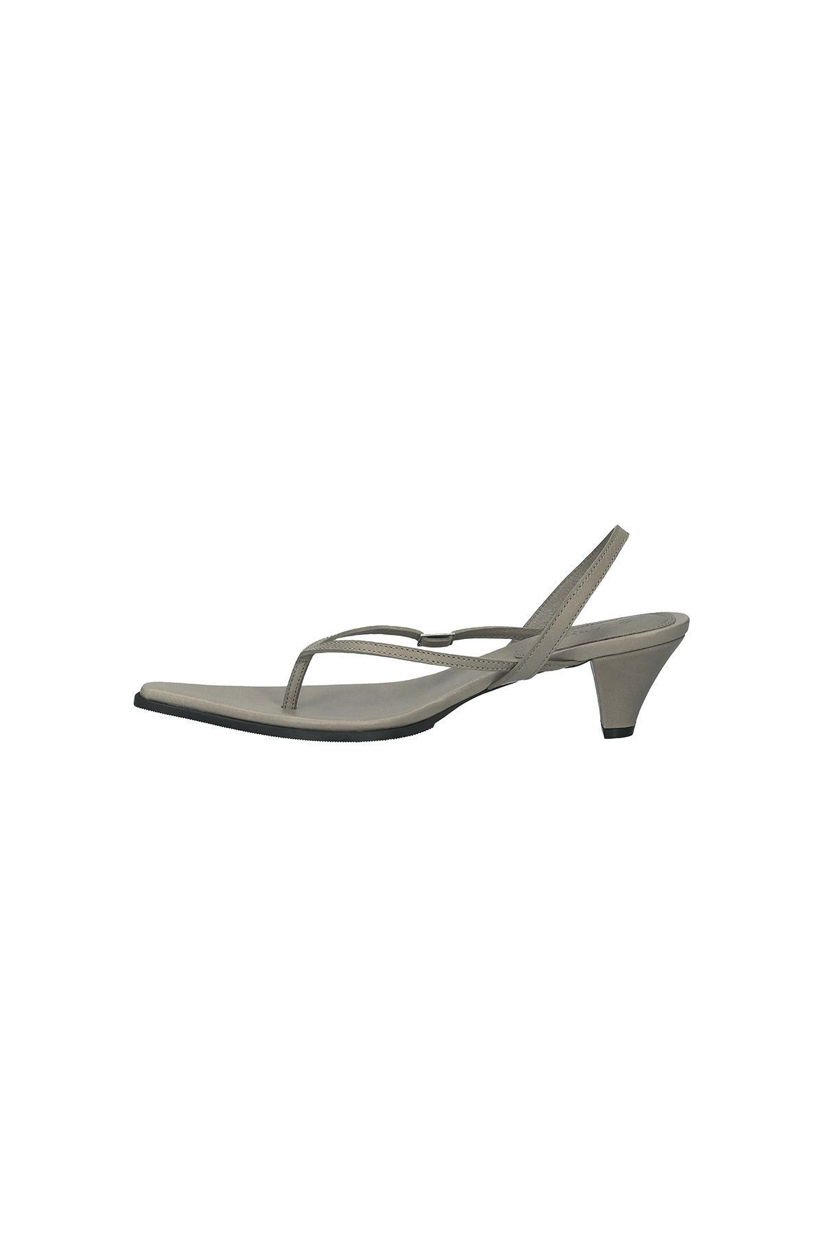 포트리스(4TRESS) LEATHER HEELED SANDALS 02 BEIGE GRAY