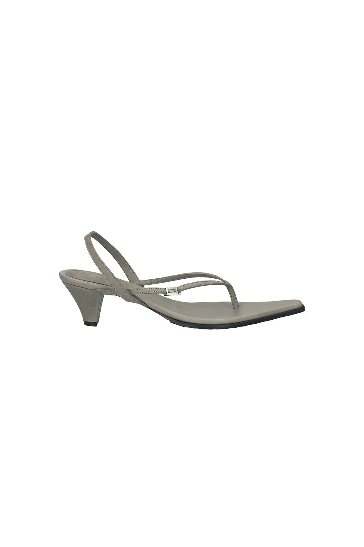 포트리스(4TRESS) LEATHER HEELED SANDALS 02 BEIGE GRAY