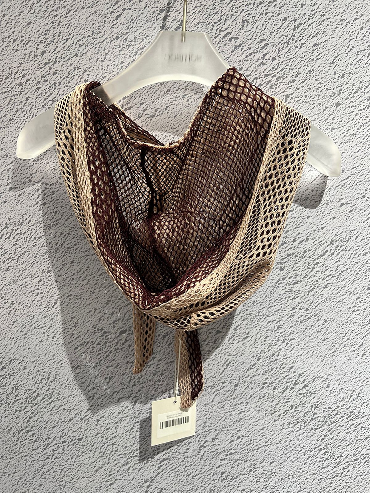 솜속(SOMSOC) LACE PATCH MESH DURAG_SALMON