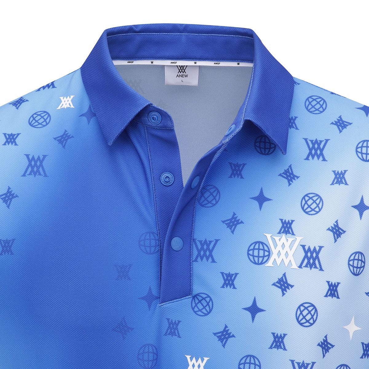 어뉴골프(ANEW GOLF) MEN SM GRADATION PATTERN SHORT T-SHIRT_RB