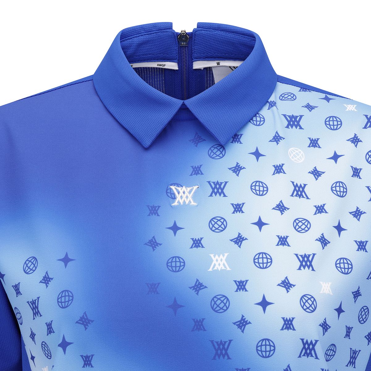 어뉴골프(ANEW GOLF) WOMEN SM GRADATION PATTERN SHORT T-SHIRT_RB