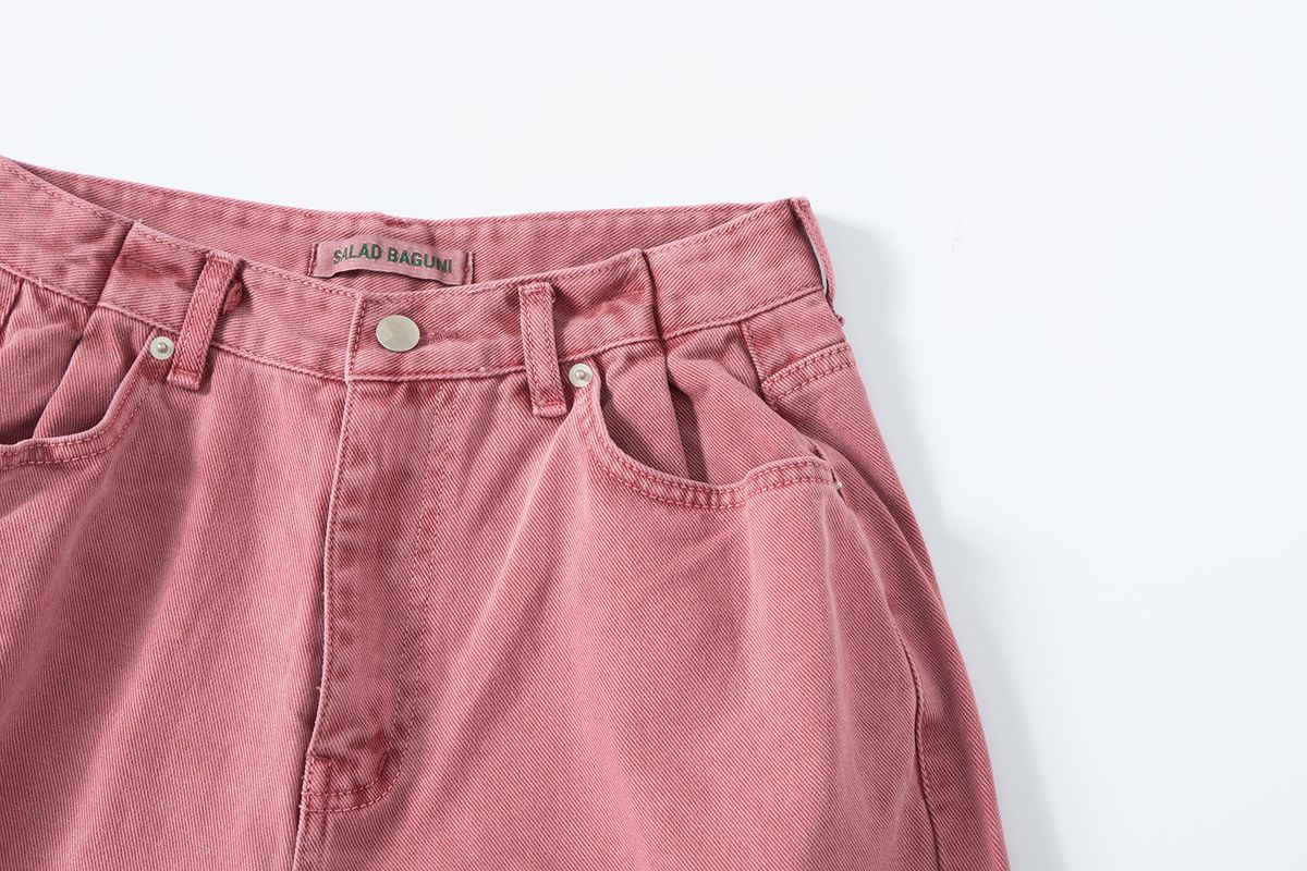 샐러드바구니(SALAD BAGUNI) Washed tuck pocket pants - pink