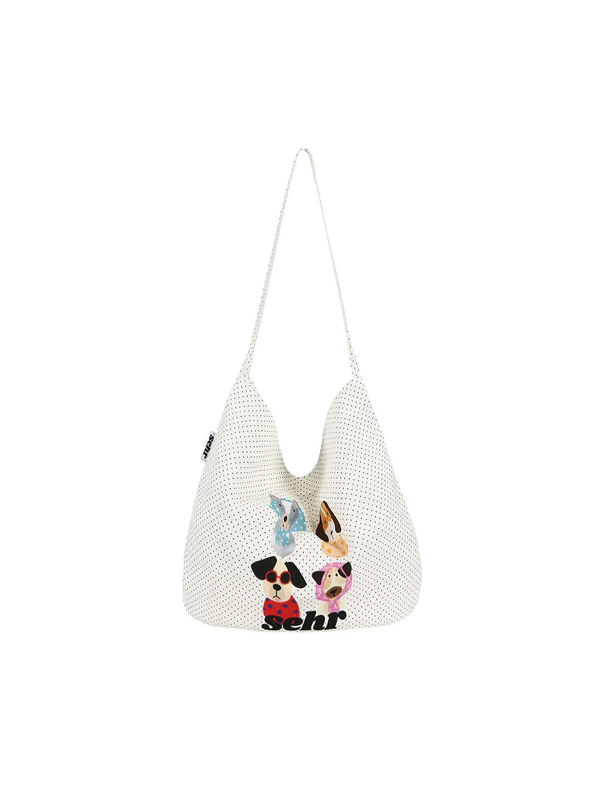 세르(SEHR) Puppy Family Easy Bag (Dot Ivory)