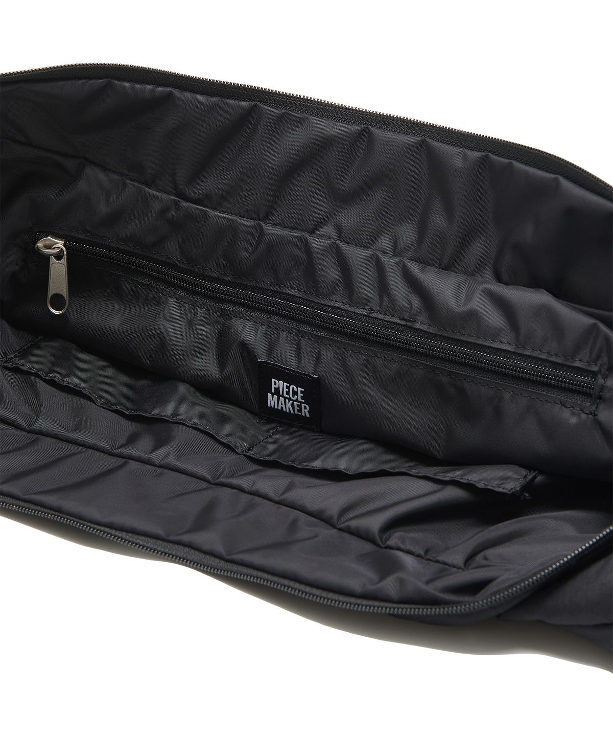 피스메이커(PIECE MAKER) MULTI POCKET CUSHION CROSS BAG (BLACK)