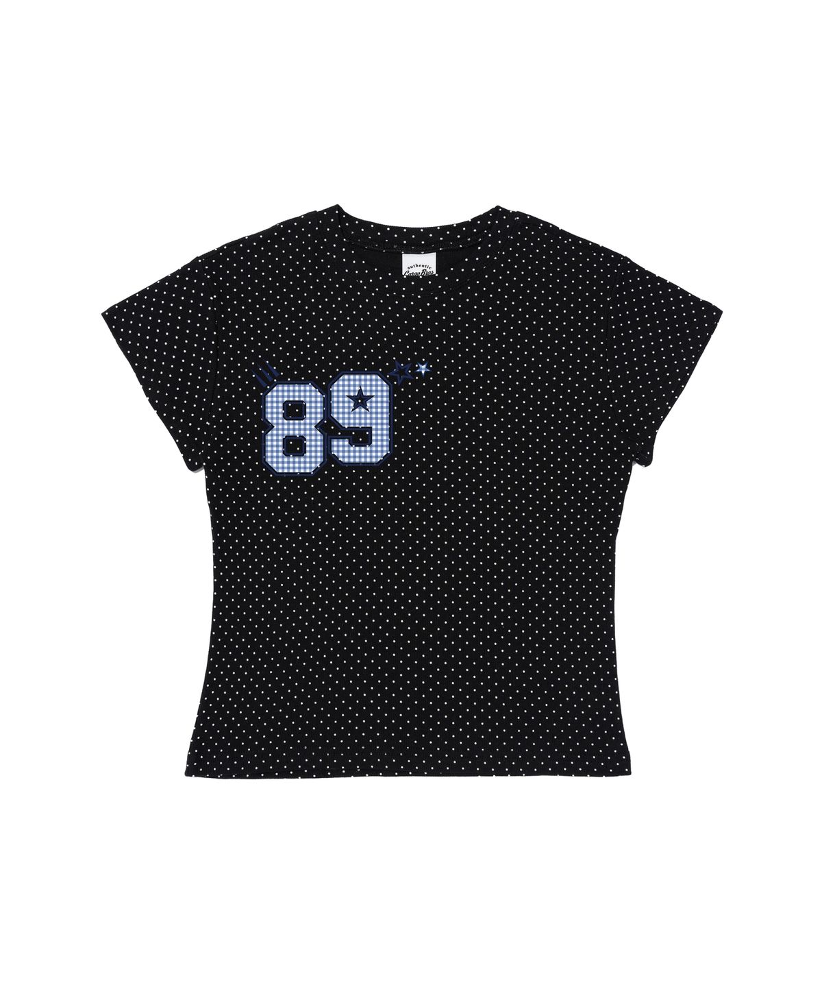 카고브로스 포 우먼(CARGOBROS FOR WOMAN) 아메리칸 넘버 숏 반팔 티셔츠 (블랙)