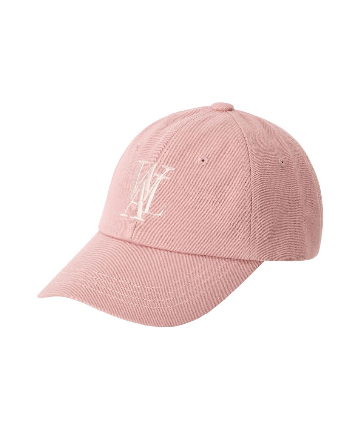 우알롱(WOOALONG) Signature Logo ball cap - DUSTY PINK (PINK LOGO)