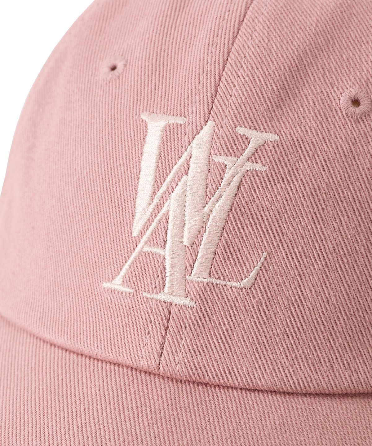 우알롱(WOOALONG) Signature Logo ball cap - DUSTY PINK (PINK LOGO)