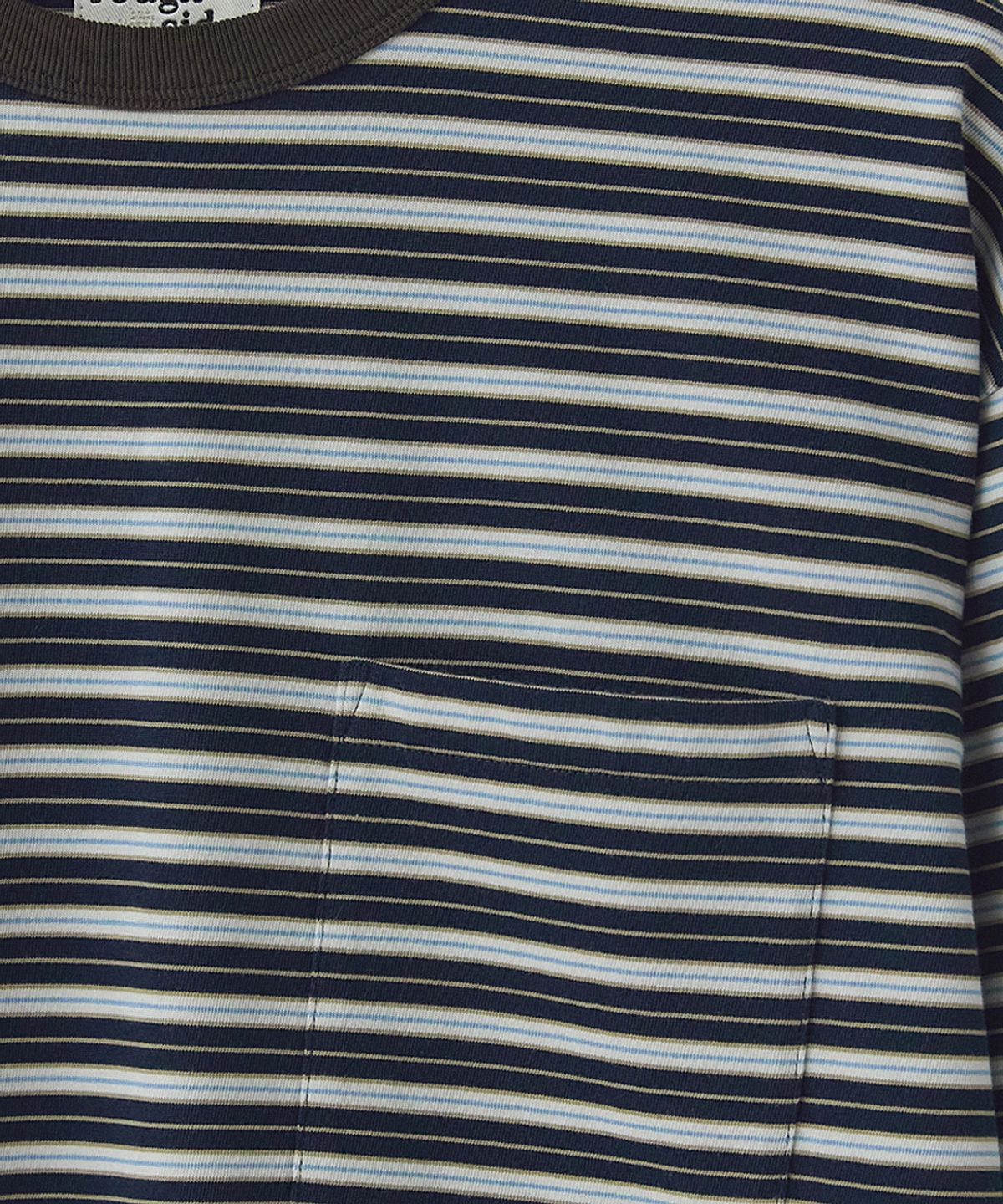 러프사이드(ROUGHSIDE) Multi Stripe Long Sleeve Navy