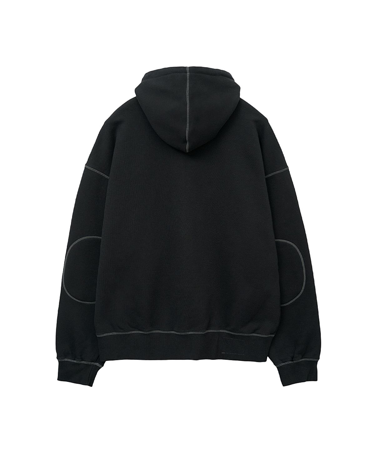 러프사이드(ROUGHSIDE) Oversized Zip Up Hoodie Black
