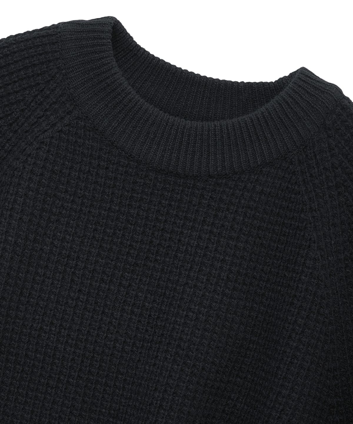 러프사이드(ROUGHSIDE) Fisherman Knit Black