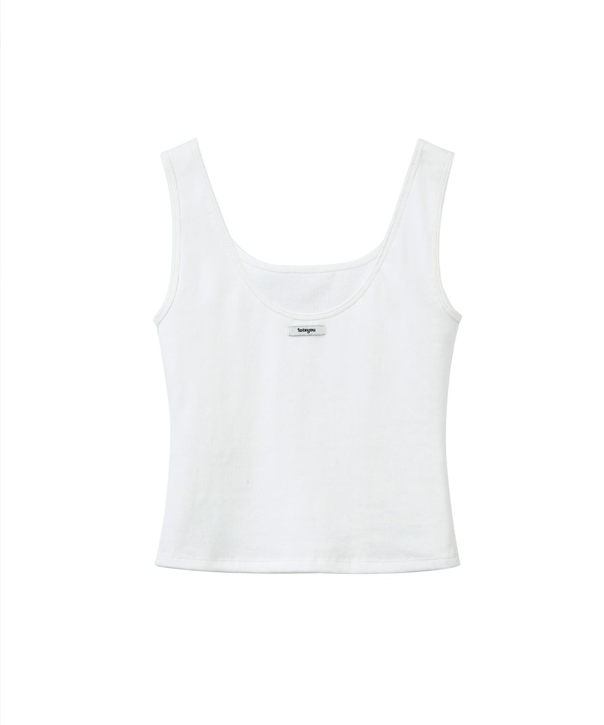 라츠유(LOTSYOU) lotsyou_Basic Deep Sleeveless White