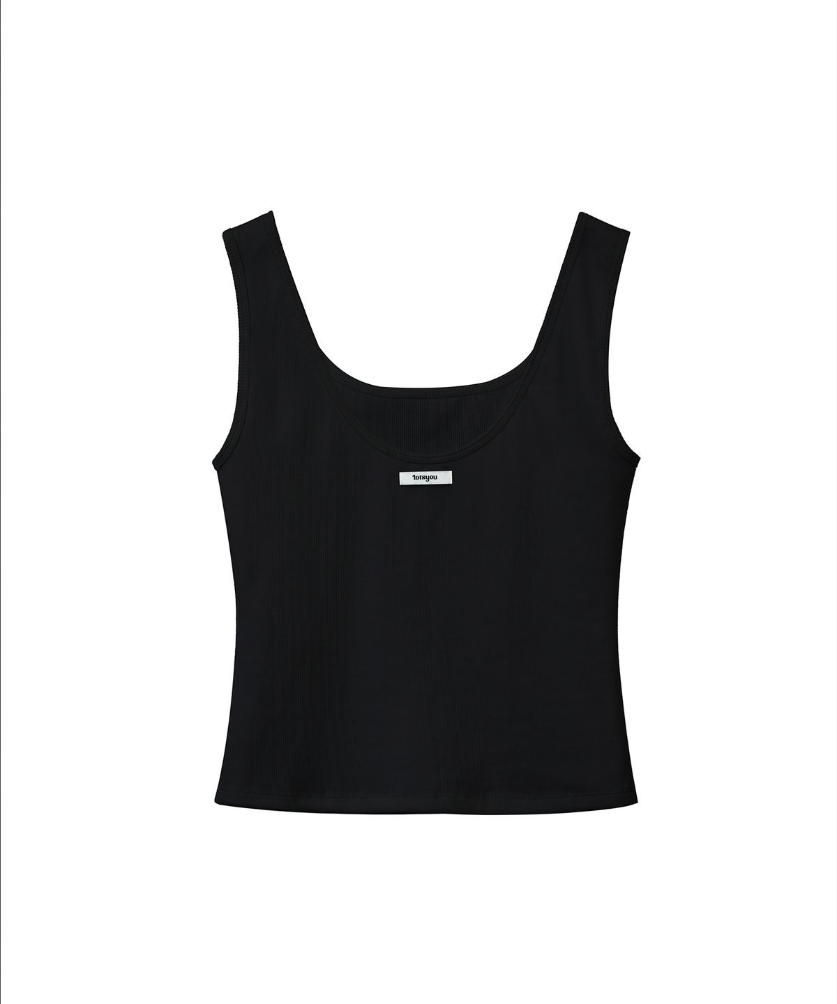 라츠유(LOTSYOU) lotsyou_Basic Deep Sleeveless Black