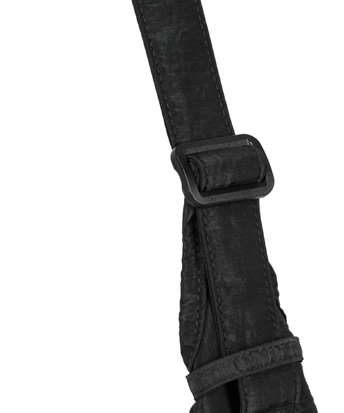 이우가마카라스(IUGAMAKARAS) Nylon Strap Hobo Bag (Black)