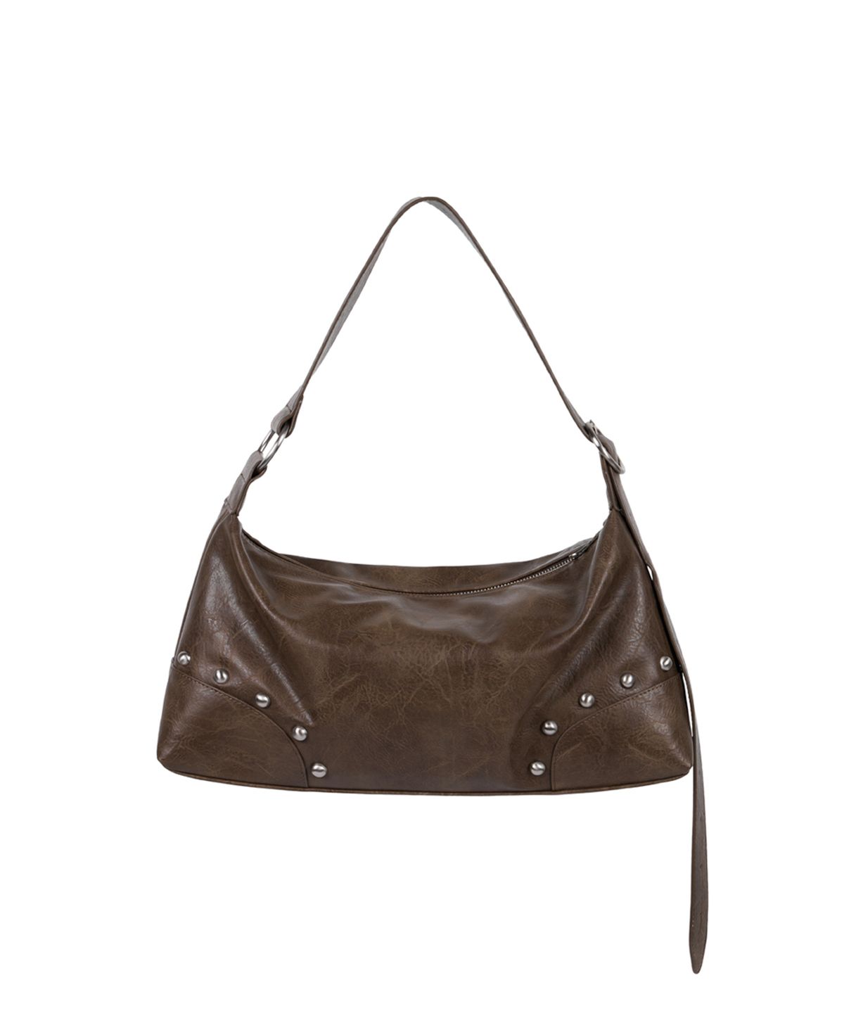 이우가마카라스(IUGAMAKARAS) Studded Hobo Bag (Brown)