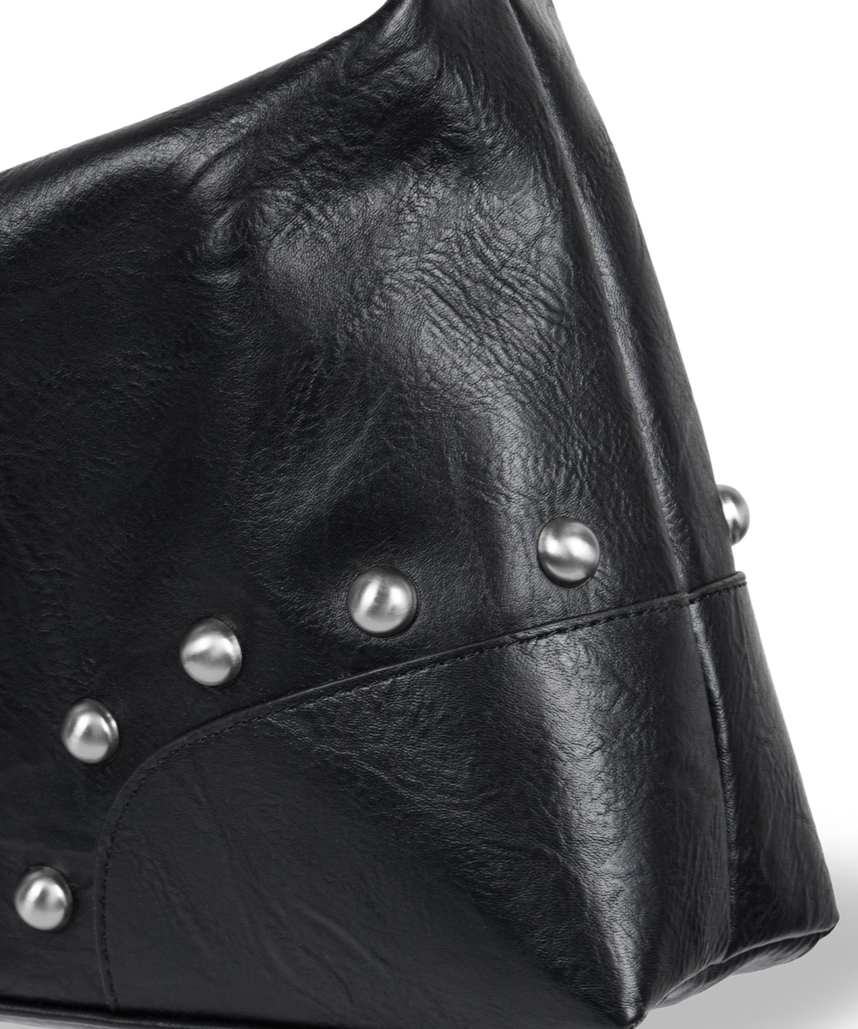 MUSINSA | IUGAMAKARAS Studded Hobo Bag (Black)