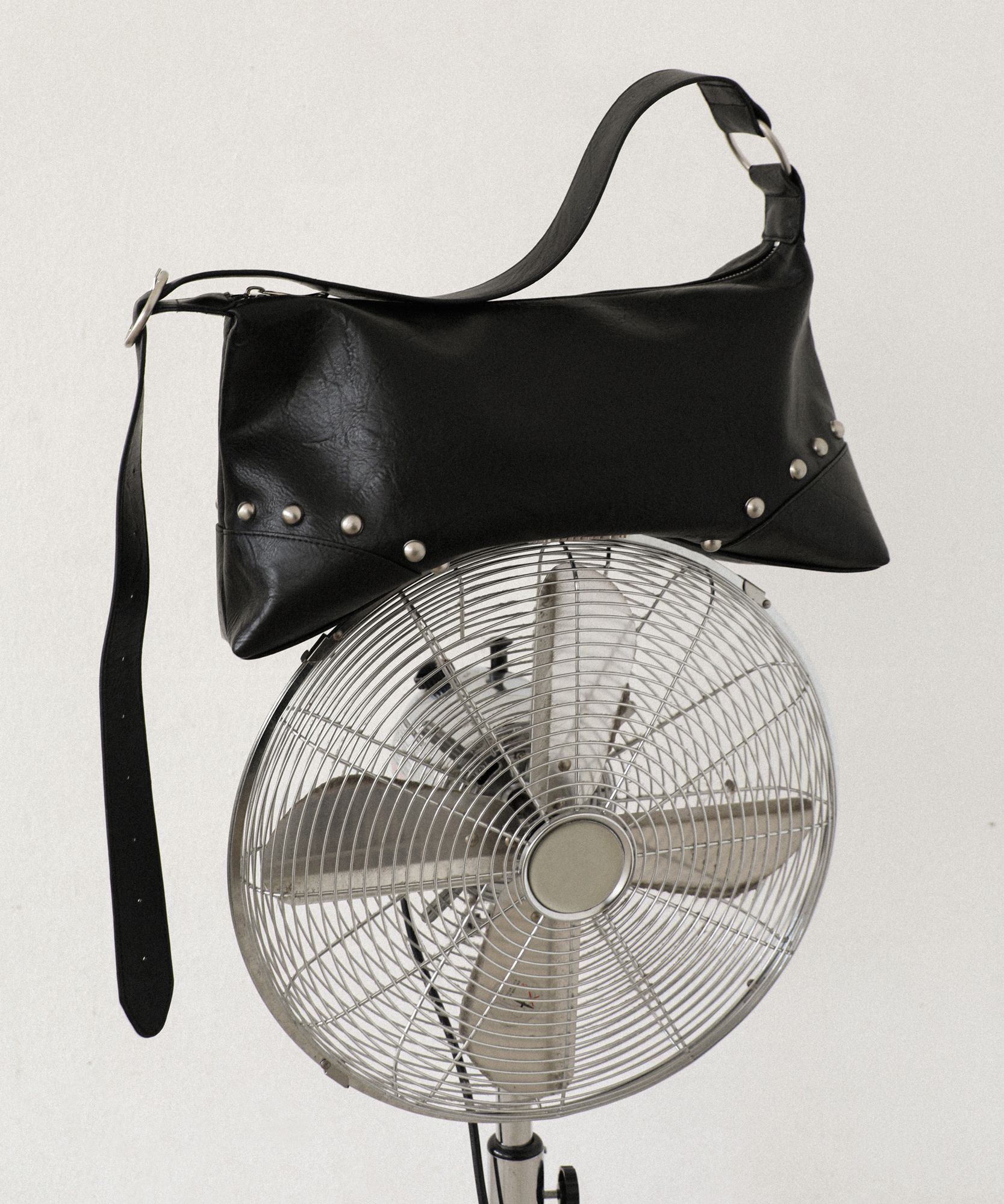 MUSINSA | IUGAMAKARAS Studded Hobo Bag (Black)