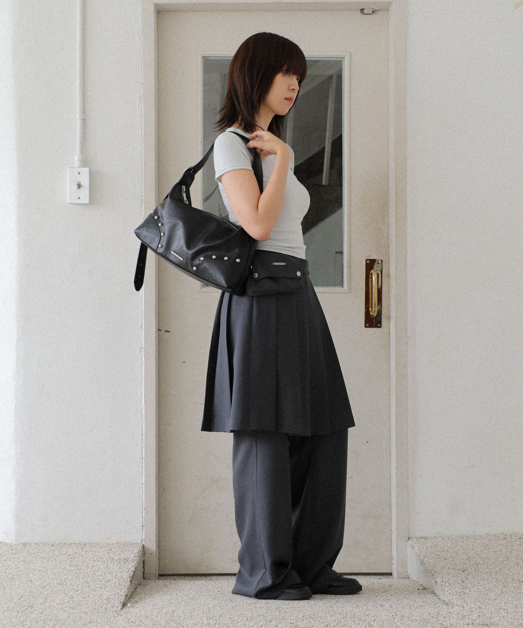 【IUGAMAKARAS】バッグ 男女兼用 Nylon Strap Hobo Bag (Black) Knotted Shoulder Bag (Nylon-Black) - IUGAMAKARAS | 60