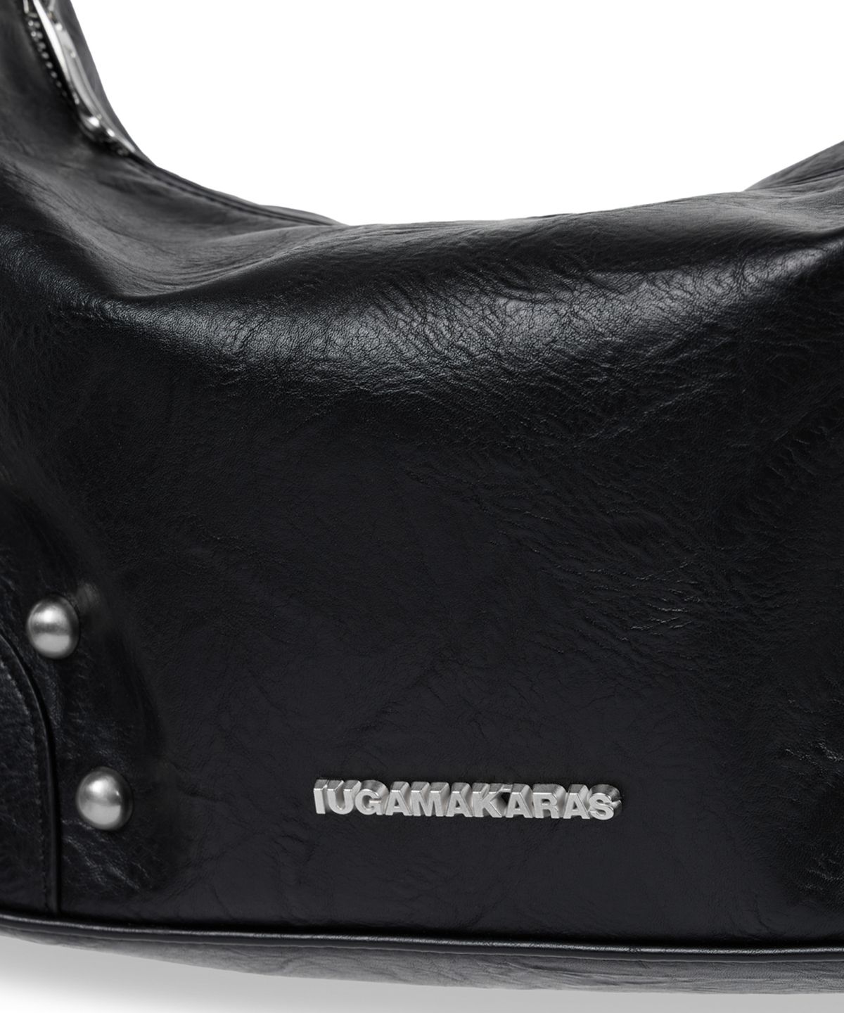 이우가마카라스(IUGAMAKARAS) Studded Hobo Bag (Black)