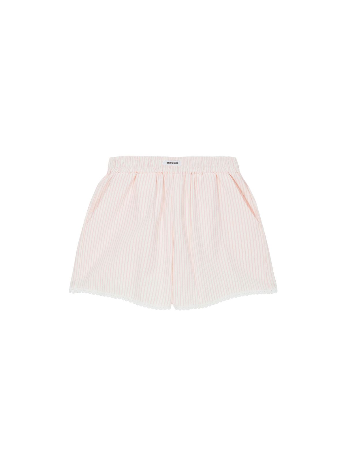 샐러드바구니(SALAD BAGUNI) Lace seersucker set - pink