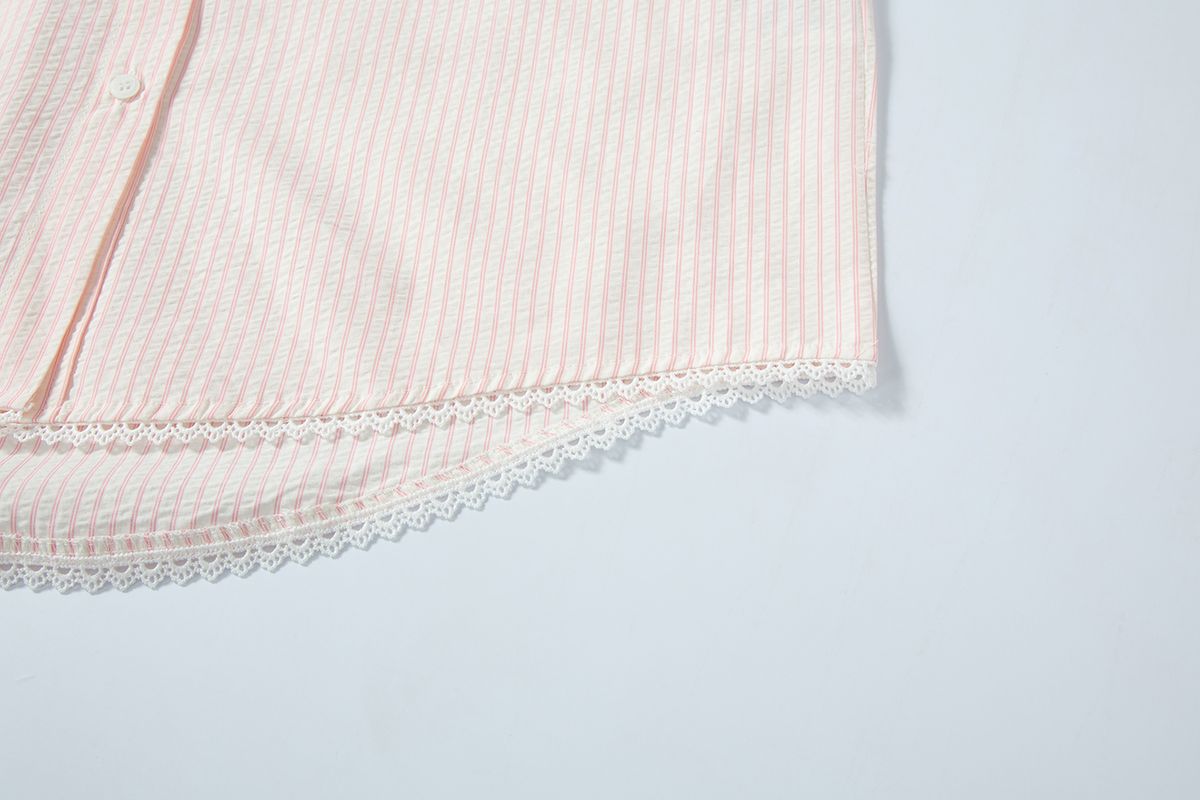 샐러드바구니(SALAD BAGUNI) Lace seersucker set - pink
