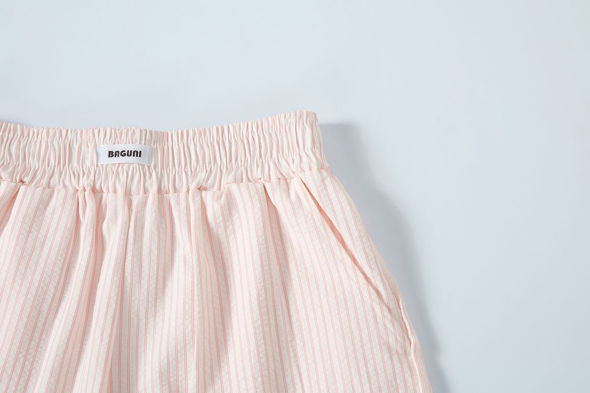 샐러드바구니(SALAD BAGUNI) Lace seersucker set - pink