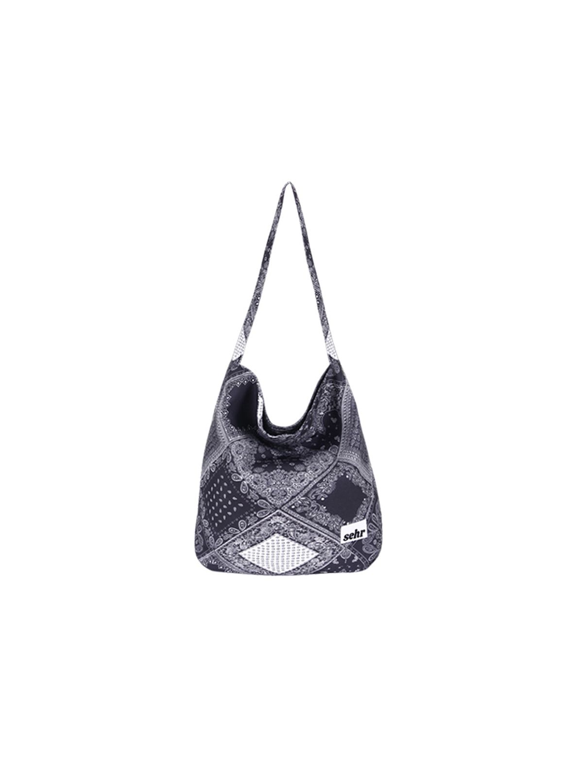 세르(SEHR) Paisley Bucket Bag (Navy)