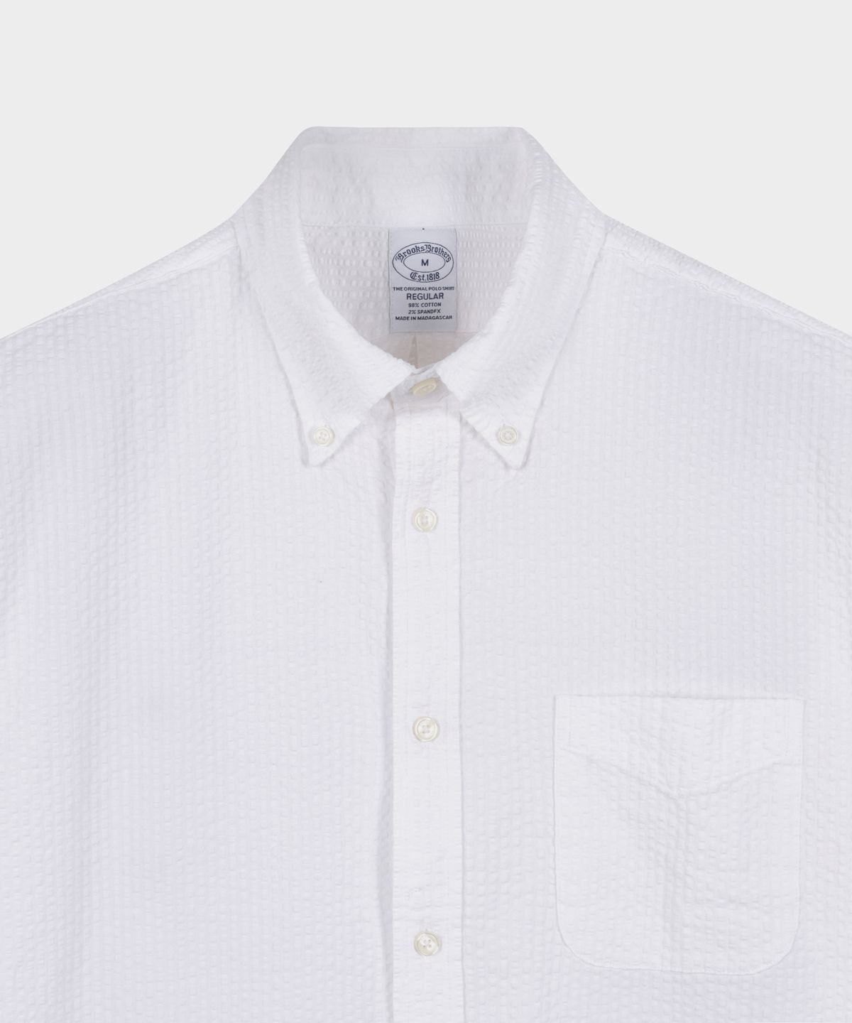 브룩스 브라더스(BROOKS BROTHERS) 시어서커 스포츠셔츠 (화이트) (BBTHMM0006AFM)