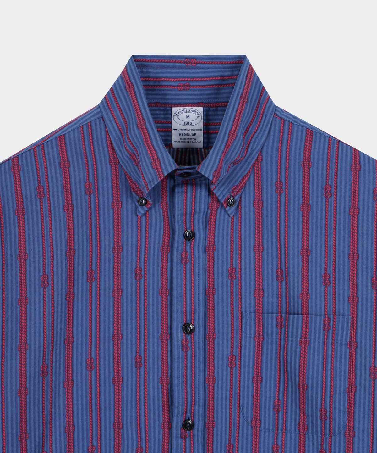 브룩스 브라더스(BROOKS BROTHERS) 시어서커 로프 반팔 셔츠 (레드) (BBTPMF3654DFM)
