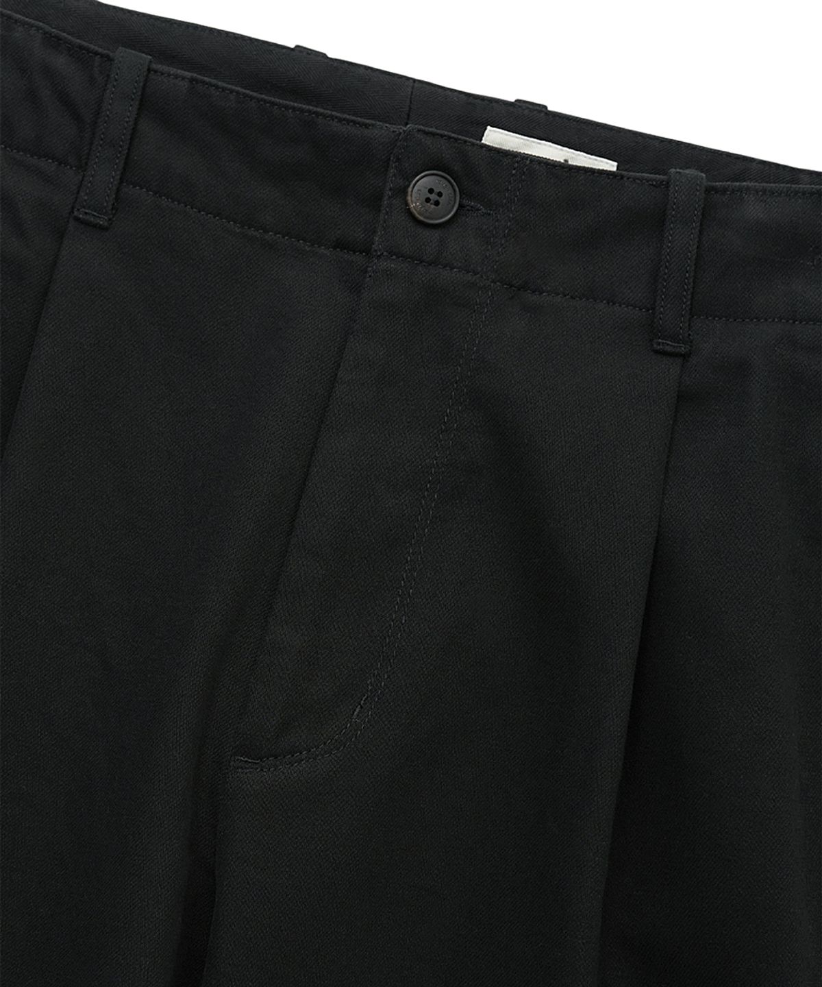 러프사이드(ROUGHSIDE) Brushed Slob Pants Black