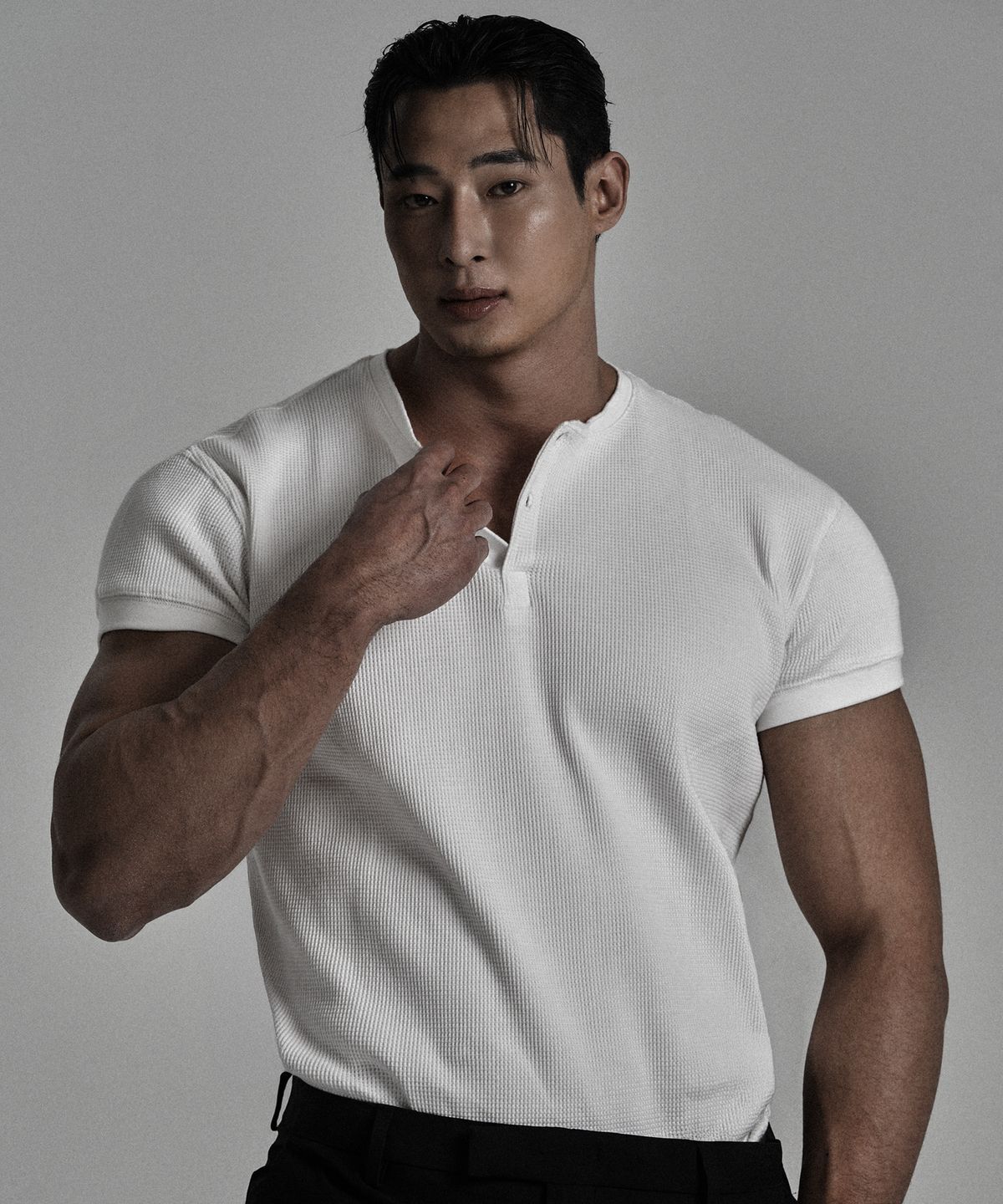 제이엘브(JELEVE) [2PACK] 헨리넥 머슬핏