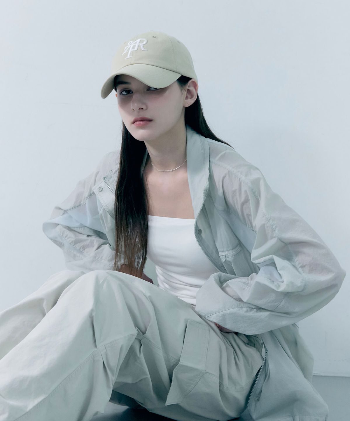 오아트(OART) Signature Typo Stitch Cap [BEIGE]