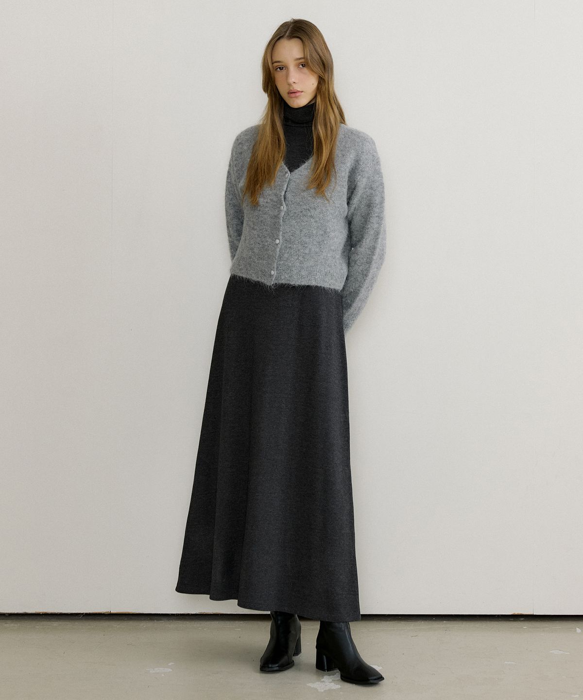 오떼뜨(OCTETTE) TURTLE NECK MAXI JERSEY OPS_2COLOR