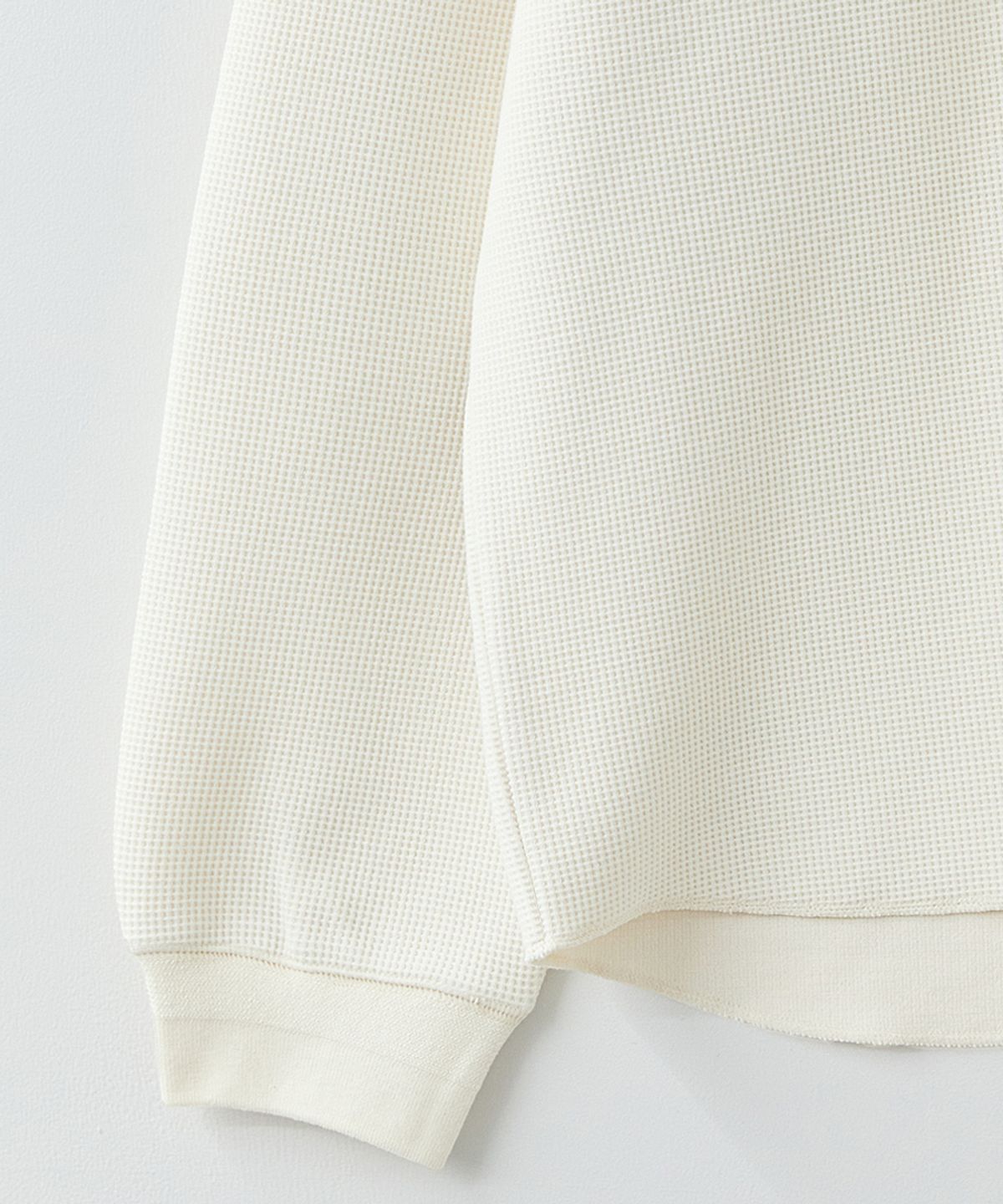 러프사이드(ROUGHSIDE) Waffle Long Sleeve Oatmeal