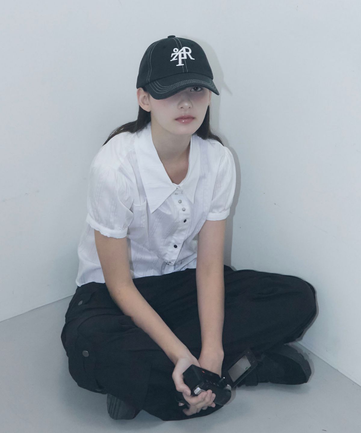 오아트(OART) Signature Typo Stitch Cap [BLACK]