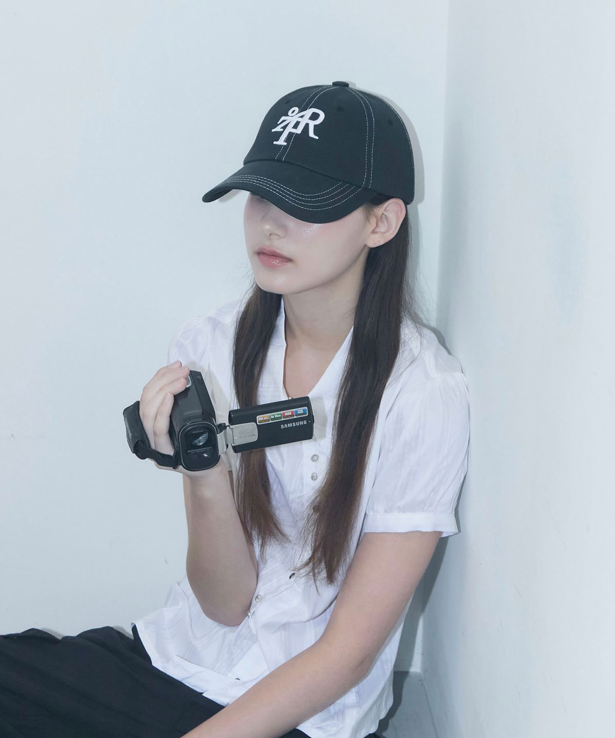 오아트(OART) Signature Typo Stitch Cap [BLACK]