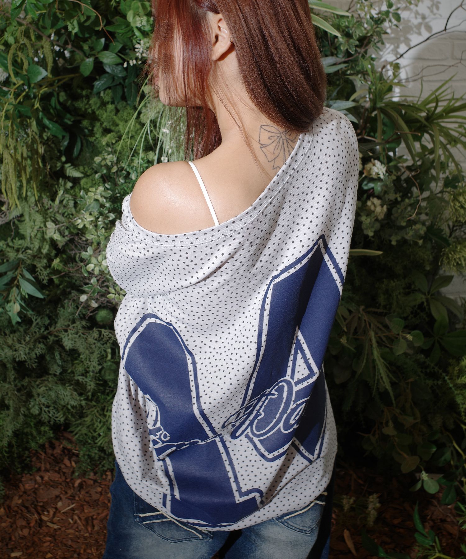 【韓国 NYXX】14 OFF SHOULER TEE MUSINSA | NYXX STAR OFF SHOULDER TEE GREY