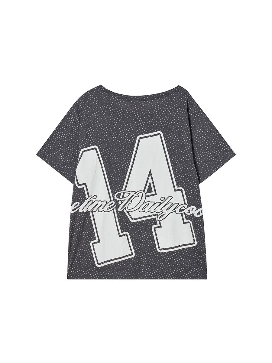 MUSINSA公式 | NYXX STAR OFF SHOULDER TEE CHARCOAL