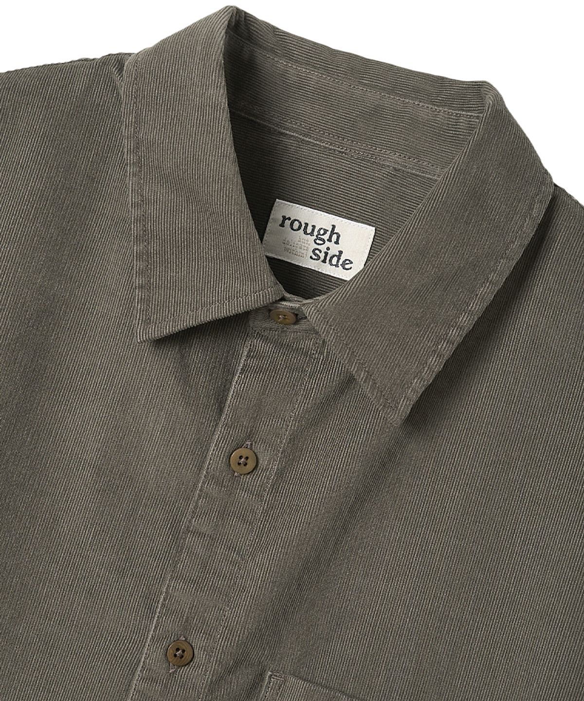 러프사이드(ROUGHSIDE) Corduroy Shirt Mud
