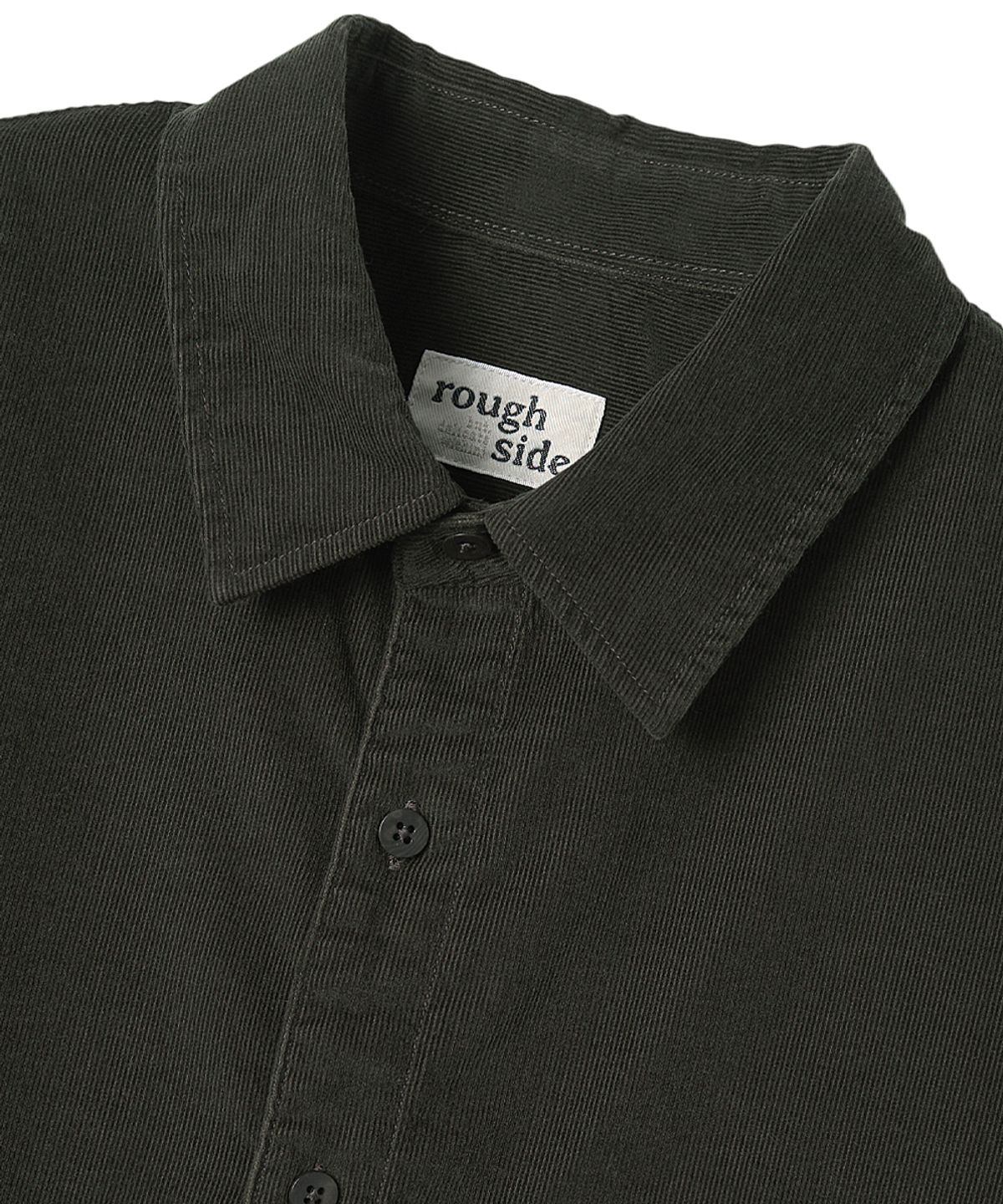 러프사이드(ROUGHSIDE) Corduroy Shirt Dark Olive