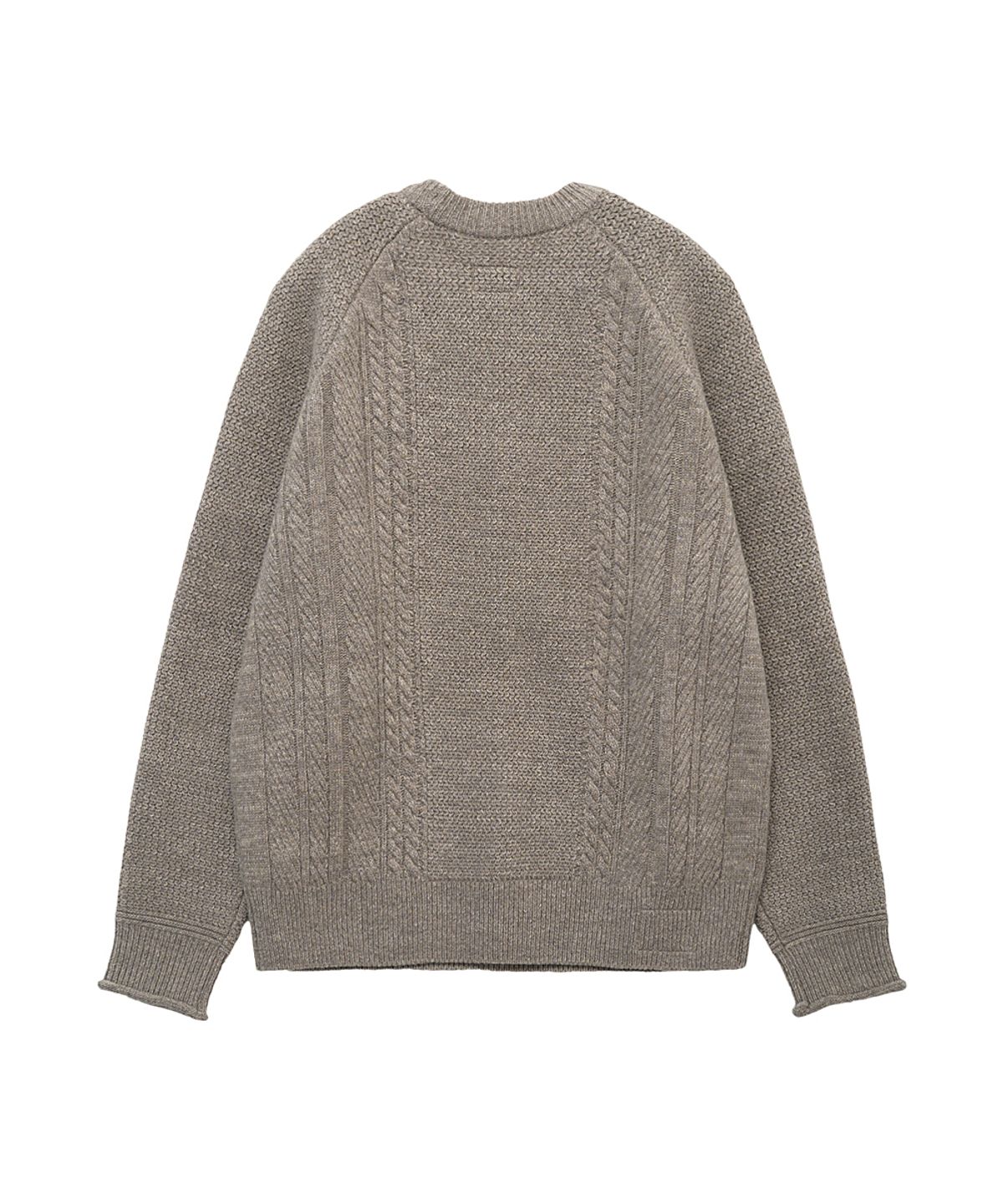 러프사이드(ROUGHSIDE) Aran Sweater Walnut