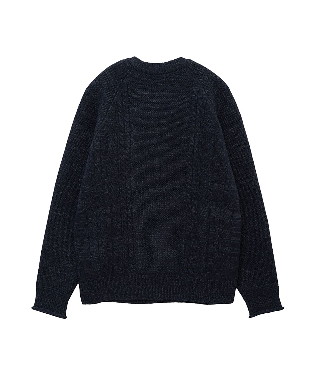 러프사이드(ROUGHSIDE) Aran Sweater Dark Navy