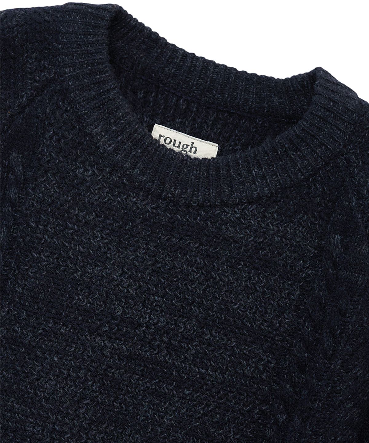 러프사이드(ROUGHSIDE) Aran Sweater Dark Navy